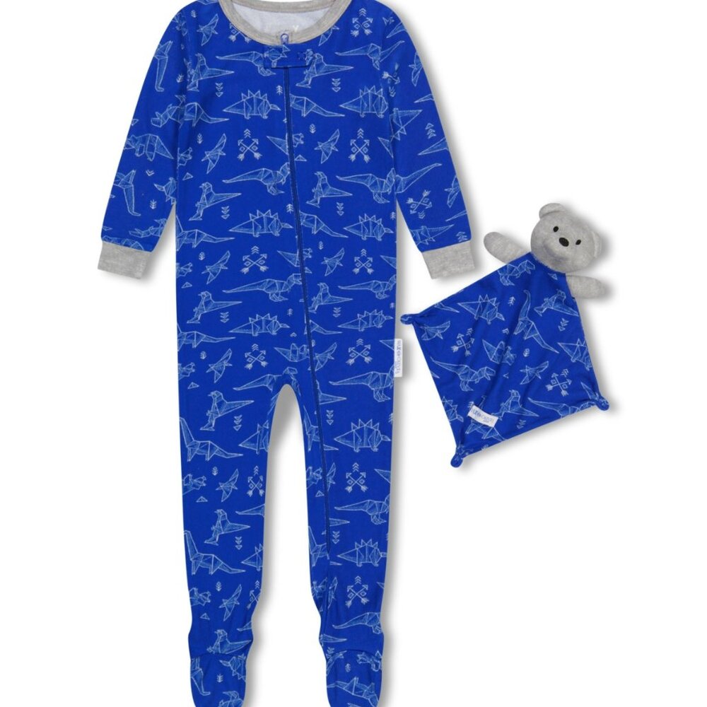 Max & Olivia Baby Boys One Piece Pajama Coverall with Matching Blankie Size 24M